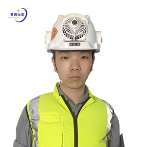 หมวกนิรภัยพลังงานแสงอาทิตย์ Zixi พร้อมพัดลมและเครื่องปรับอากาศพร้อมไฟ, หมวกกันแดดสำหรับไซต์ก่อสร้าง, หมวกพัดลม - Product Image 3