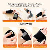 Masseur chauffant portable sans fil YIJIAN, R&D interne, rechargeable, ajustable à 360°, 5 niveaux de chaleur, minuterie 30 minutes pour les mains