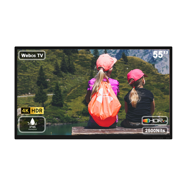 65 75 86 Inch LCD Outdoor TV High Brightness Waterproof 1000nits for Entertainment