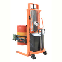 Rotateur de fûts semi-électrique à double moteur avec pesage, capacité 450 kg, pour fûts d'huile à débit contrôlé, avec échelle électronique et variateur de vitesse