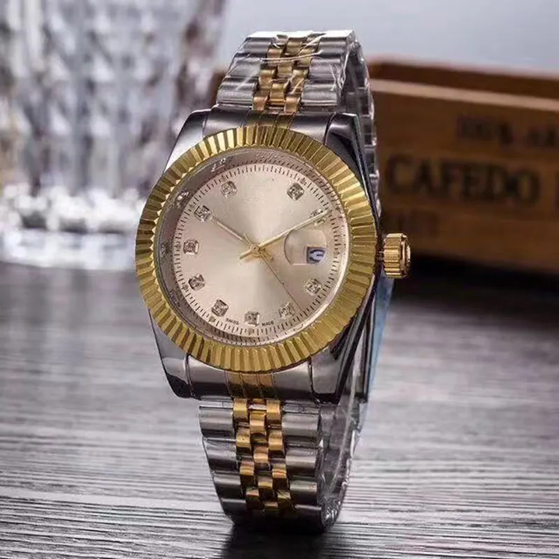 Ucuz erkek altın kol saatleri şık seçin süresi su geçirmez lüks özel kuvars saatler