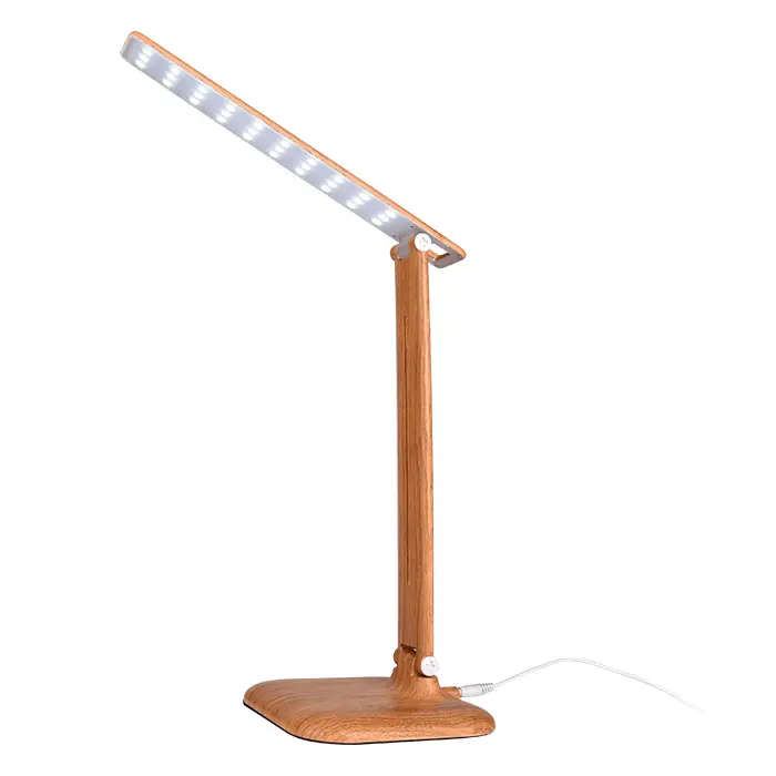 Lampe de bureau en bois au Grain de bois, ABS et PP réglable, avec motif de bande dessinée, éclairage LED, gadget, bon marché