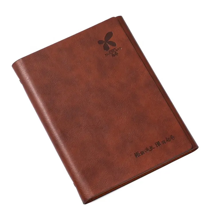 Bìa Cứng A5 Notebook Loose Leaf Pu Leather Notebook Organizer Planner