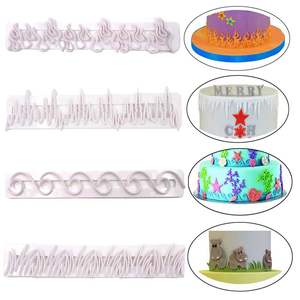 4Pcs Cupcake Fondant Cake Embosser Moule à biscuits en plastique pour Sugarcraft Fondant Baking Decorating Mold Set - Product Image 5