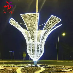 Nouvel arrivage de décoration de rue extérieure, fontaine 3D à led, lumière à motif de noël, 2023