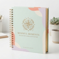 Carnet de bien-être A5 personnalisé, reliure spirale, journal de soins personnels, journal de santé mentale, planificateur