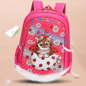 Wholesale Primary 3D Cartoon Character School Kids Book Bags Girls Cartoon Children's Schoolbag Backpack