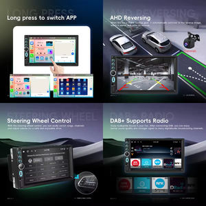 Autoradio Android intelligent avec écran IPS 7 pouces, CarPlay, Android Auto, GPS, WiFi, Bluetooth, radio FM, RDS, 4+64 Go, compatible avec plusieurs marques - Product Image 4