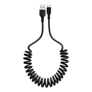 PD 66W Type C to Type C Fast Charging Cable For Huawei Honor Xiaomi Redmi POCO Samsung Phone Spring Car 5A Charger USB C Cables
