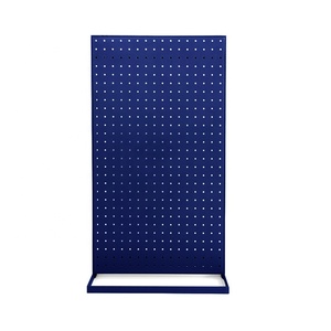 Đen Pegboard thép hiển thị đứng Frosting cảm giác kim loại bên khung hình chữ nhật lỗ Pegboard nhiệm vụ nặng nề có thể thêm móc và chủ - Product Image 3
