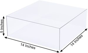 Espositore <span class=keywords><strong>per</strong></span> Torte in Acrilico Trasparente, Piedistallo con Base Cava, Scatola Espositiva CUBOIDALE - Product Image 3