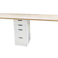 Commode simple en bois massif sous le bureau, armoire à tiroirs, armoire de rangement