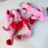 Porte-clés en peluche Dragon du Ciel Rose Doux, Adorable Dragon Ailé en Peluche, Pendentif de Sac, Cadeaux d'Anniversaire pour Adolescents et Adultes, Petite Taille