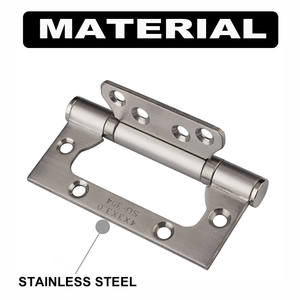 4 дюйма Концевая фреза для вырезания гнезд для распашных ворот дверные петли шлифованный никелевый дозатор из нержавеющей стали для тяжелых условий шариковый подшипник 360 Градусов Заподлицо деревянной со стеклянными дверцами - Product Image 4