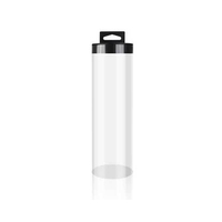 Seau de présentation industriel personnalisé en plastique PC transparent, résistant à l'eau, avec estampage à chaud, pour balles de pickleball