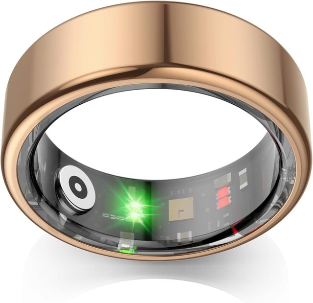 Titanium Smart Health Ring Heart Tracking Wearable Devices Electronic Ring for Men Women Waterproof Compatible with Android IOS