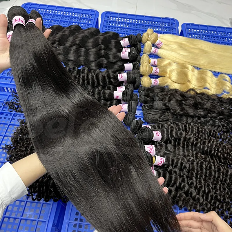 無料サンプル卸売未処理バージンブラジル髪織り、人毛織りバンドル、ブラジルで最高品質のブラジル髪