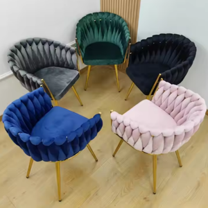 Achetez directement auprès des usines chinoises, nouveau design moderne, <span class=keywords><strong>fauteuil</strong></span> d'appoint en velours, <span class=keywords><strong>fauteuil</strong></span> de salle à manger moderne en tissu - Product Image 6