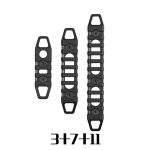แถบยึดโลหะผสม 3 ช่อง 7 ช่อง 11 ช่อง อุปกรณ์เสริมสำหรับการล่าสัตว์และการยิงปืน สีดำ น้ำหนักเบา ทนทาน ใช้งานกลางแจ้ง - Product Image 3