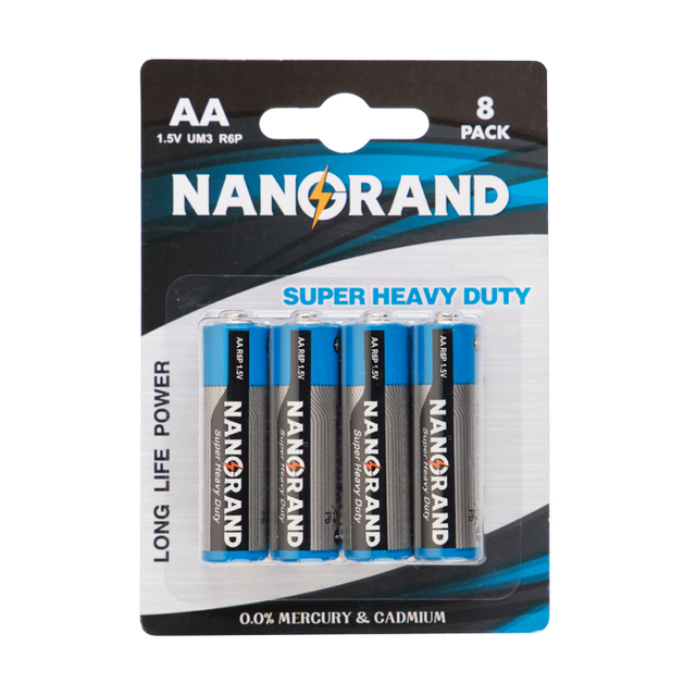 High Quality Hot Sale 1.5v Heavy Duty Battery R6 R6p AA Size UM3 Zinc Carbon Dry Batteries for Power Tools & Home Appliances