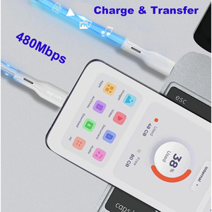 60w3a 10ft Nhanh Chóng Sạc Bện 480 Mbps Mfi Chứng Nhận USB-C Sét Cáp C94 Kết Nối Cho Apple Các Thiết Bị Điện Thoại thông minh Mfi - Product Image 5