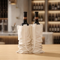 Sac fourre-tout en toile personnalisé pour bouteille de vin, emballage cadeau de luxe réutilisable pour la promotion des vignobles et la vente au détail, boutique de détail, épicerie