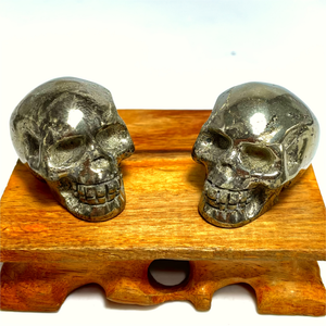 Wholesale Creative Crystal Pyrite <b>Skulls</b> Office Desktop Ornament Engraved with Carved Technique for <b>Decorative</b> Purpose - Product Image 5