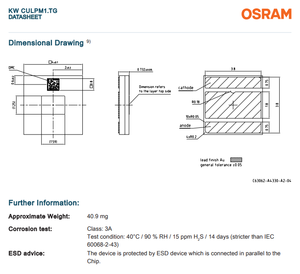ชิป LED สีขาวสำหรับยานยนต์ OSRAM OSLON Boost HX KW CULPM1.TG 1720lm 20W 6A 120 องศา 4040 เซรามิก - Product Image 6