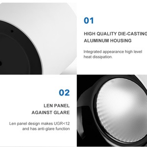 Ecolux Nuevas Llegadas de Alta Potencia de Aluminio Empotrable COB Home Hotel Market Shopping 30W Led Downlight