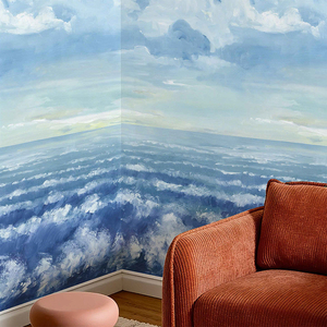 <span class=keywords><strong>Papier</strong></span> peint mural personnalisable avec impression numérique, design paysage marin - Product Image 1