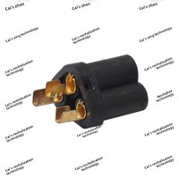 Connecteur de boîtier arrière en plastique ZX (Noir/Cuivre) avec support de borne intégré, doublure de prise, accessoire de cordon d'alimentation