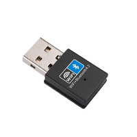 Adaptor Jaringan USB Compact Home RTL8723DU Chip 150Mbps 2.4G WiFi BLE 4.2 untuk Laptop dan Desktop Windows 11