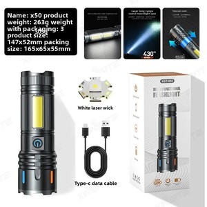 Siêu Sáng Ngoài Trời Đa Chức Năng <span class=keywords><strong>Torch</strong></span> LED Tay Đèn Pin ABS Cơ Thể Có Thể Điều Chỉnh Ảnh Ánh Sáng USB Sạc Không Thấm Nước AA - Product Image 5