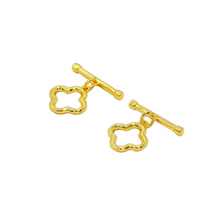 Fermoir OT en cuivre plaqué or 18 carats, fermoir d'extrémité de bracelet en zircon micro-pavé rempli d'or 14 carats, accessoire de bijouterie DIY - Product Image 4