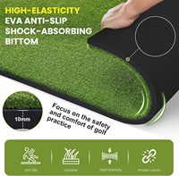 Tapis de frappe de golf en polyester Tri-Turf extra large 5x4ft et 6x4ft, épaisseur 26mm - Utilisation intérieure/extérieure, entraînement 3-en-1