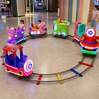 Manège Commercial Électrique sur Rail Modulaire Circulaire en Acier avec Lumières LED Multicolores pour Enfants - Divertissement Intérieur de Carnaval