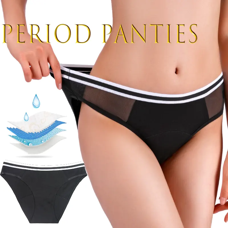 Bragas sanitarias huecas para el período Menstrual, ropa interior a prueba de fugas y sangrado