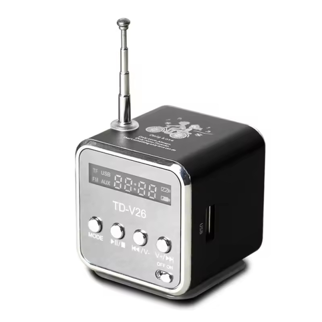 FM Mini Multi-Function Radio USB Notebook Speakers Support SD TF Card MP3 Player Portable Audio Sound Equipment