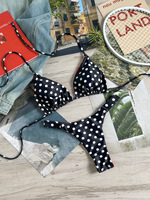 Stok Baru Baju Renang Wanita Kain Double Lined Print Thong Bikini Scrunch Butt Ukuran XS-L