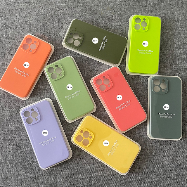 Liquid Silicone Phone Case Funda De Silicona Para Telefono With Packaging for Iphone 14 13 12 11 Pro Max Xr Xs Case
