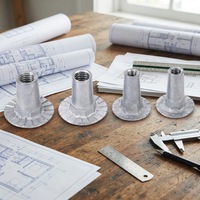 Vis autotaraudeuses en acier RN Zhunte, classe 12.9, zinguées, pour béton, avec embout hexagonal