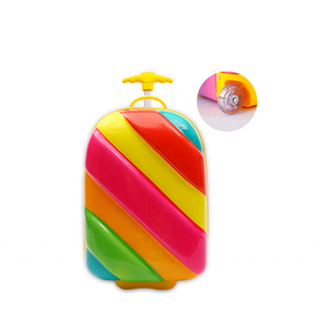 Bouncie Multicolor <strong>Rainbow</strong> Children <strong>Suitcase</strong> 16 Inch Luggage Kids Trolley Bag Spinner Cartoon Unisex Hard ABS Fashionable 1pc - Product Image 3