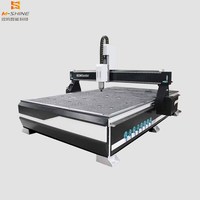 Machine de fraisage CNC pour le travail du bois JINAN M-SHINE 2130, système de contrôle Syntec, moteur haute puissance unique pour la fabrication de portes d'armoires de cuisine