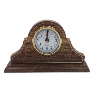 Office Desktop Table Decorative <b>Clock</b> With Wooden Frame Amazing Eco Friendly Unique Alarm <b>Clock</b> for Bedside Side Table Top - Product Image 1