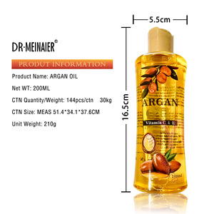 Moroccan olio di Argan per il viso e il corpo Skincare massaggio liscio per la cura dei capelli olio essenziale di olio vegetale 200ml - Product Image 6