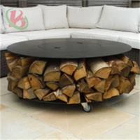 Brasero extérieur en acier Corten pour brûler du bois - Multifonctionnel, taille personnalisable