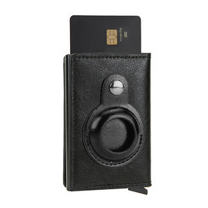 Personalizado Delgado Minimalista Carbono <span class=keywords><strong>Airtag</strong></span> Pop Up Titular de la tarjeta de crédito Cartera Hombres Metal RFID Money Clips Aluminio Bank Card Holder Case - Product Image 2