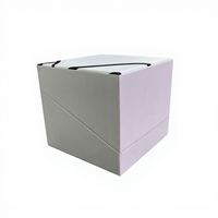 Boîte cadeau rigide blanche sur mesure avec insert circulaire - Emballage de présentation haut de gamme pour parfums, cosmétiques et produits de luxe