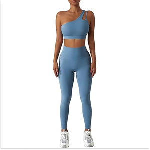Custom Women's Yoga Set Mid Waist <b>Leggings</b> Sports Bra Solid Plus Size Lace Breathable Stretch Workout Outfit Gym Fitness - Product Image 4