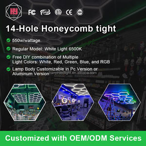 Популярный продукт HanYin, освещение для гаража, шестиугольный светодиодный светильник для автомагазинов - Product Image 5